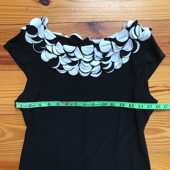 Taylor Black White Sheath Circular Dress, EUC, 4 - Picture 4 of 12
